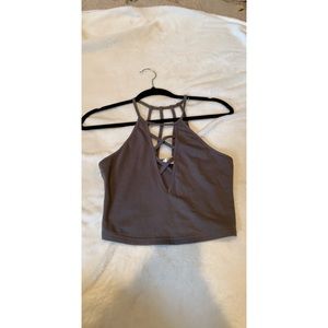Grey crop top